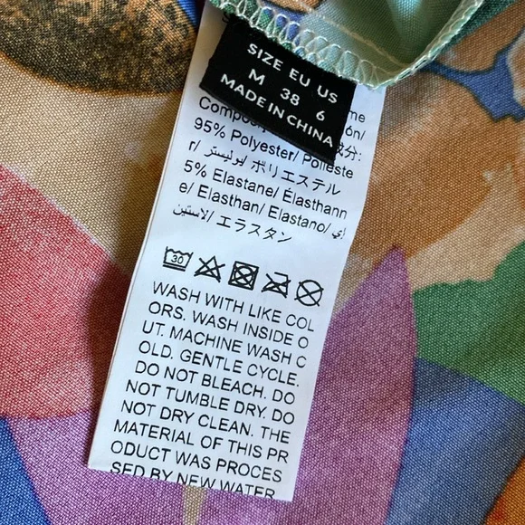 Allover VCay Floral Print Split Thigh Cami Dress. - Picture 5 of 9